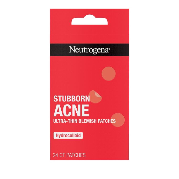 Neutrogena Stubborn Acne Ultra-Thin Blemish Pimple Patches - 24ct: No Fragrance Added, For Normal To Acne-Prone Skin, 1 of 9