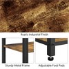Yaheetech Tall End Table Accent Table, 30 in Industrial Side Table with Strong Wooden Shelves - 4 of 4