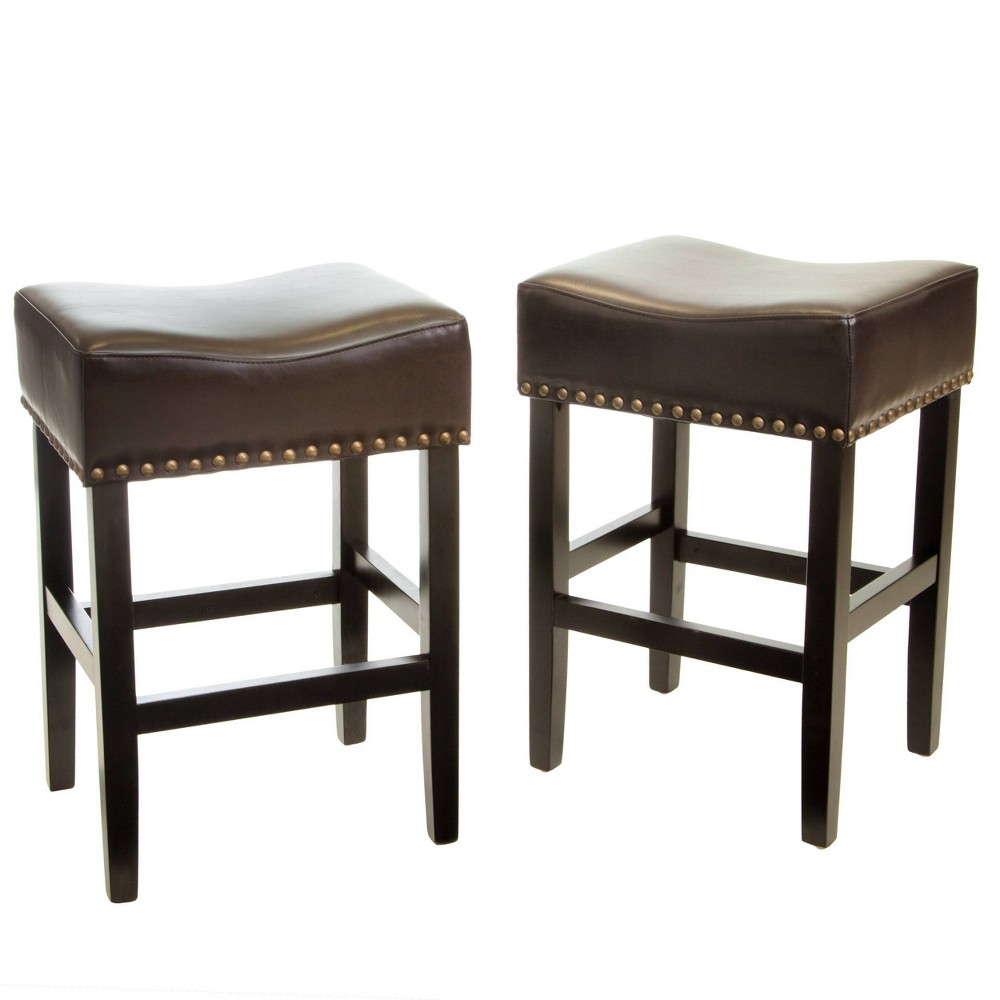 Set of 2 Lissette Counterstool Brown - Christopher Knight Home was $196.99 now $128.04 (35.0% off)