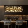 Rennnsan Glayven 13"W 12-Light Dandelion Crystal Modern Glam Dimmable Kitchen Island Pendant - 2 of 4