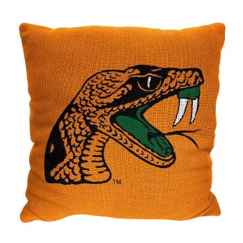 14"x14" NCAA Florida A&M Rattlers Homage Double Sided Jacquard Decorative Pillow - 2pk