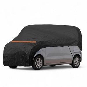 Unique Bargains Car Cover Half Cover for K CAR Size S Aluminum Film Spunlace Cotton 169.29" Black - 1 of 4