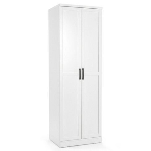 Costway 70'' Storage Cabinet Freestanding Pantry Cabinet W/2 Doors & 5 ...