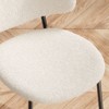 Okak Modern Armless Minimalist-Design Home Dining Chairs for Kitchen Dining Room,Boucle/PU Upholstered Seating Dining Chair Set of 4 - 4 of 4