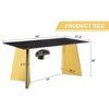 NicBex Modern Slab Dining Table with Stainless Steel Butterfly Legs, Rectangle Dining Table for 6, Scratch-Resistant Kitchen Table - 4 of 4