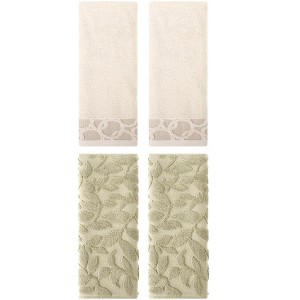 REGALWOVEN 4 Pcs Cotton Soft Absorbent Hand Towel for Bathroom Face Gym and Spa - 1 of 4