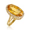 Ross-Simons 11.90 Carat Citrine and .95 ct. t.w. White Topaz Ring in 14kt Gold Over Sterling Silver - 3 of 4