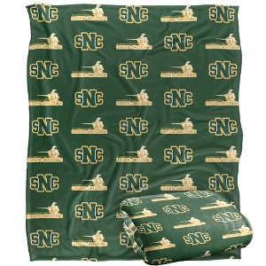 St. Norbert College Logo Pattern Silky Touch Blanket White 50x60 - 1 of 4