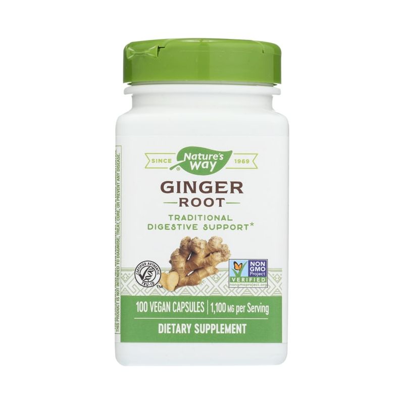 Nature's Way Ginger Root 1,100 mg 100 Vegan Caps, 1 of 2