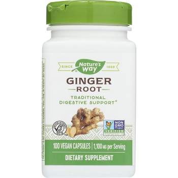 Nature's Way Ginger Root 1,100 mg 100 Vegan Caps