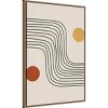 Amanti Art 23"x33" Minimal Shapes 6 by Jay Stanley Framed Canvas Wall Art Print: Modern Lithograph, Brown Frame, Vertical Layout - 2 of 4