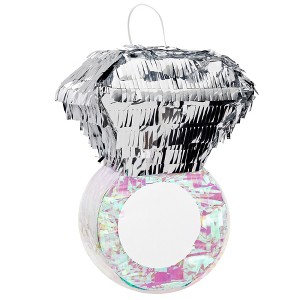 Juvale Diamond Ring Pinata for Bridal Shower Centerpieces, Engagement Decorations, Bachelorette Party Supplies, 7.2 x 7.1 x 11.0 In - 1 of 4