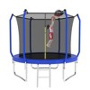 HFYee 8/10/12/14/10*16FT Backyard Trampoline Basketball Kit with Bonus Balls & Safety Enclosure for Ages 8+, Blue - 2 of 4