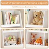 Vynxaria Kids Bookshelf and Toy Organizer, 5 Cubbies Wooden Open Bookcase, 2-Tier Storage Display for Playroom, Bedroom & Nursery (White) - 4 of 4