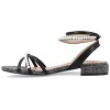 Journee Collection Womens Tulsi Faux Pearl Ankle Strap Covered Block Heel Sandals - 2 of 4
