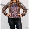 Women's Sequin Boatneck Top - Karen Kane - 4 of 4