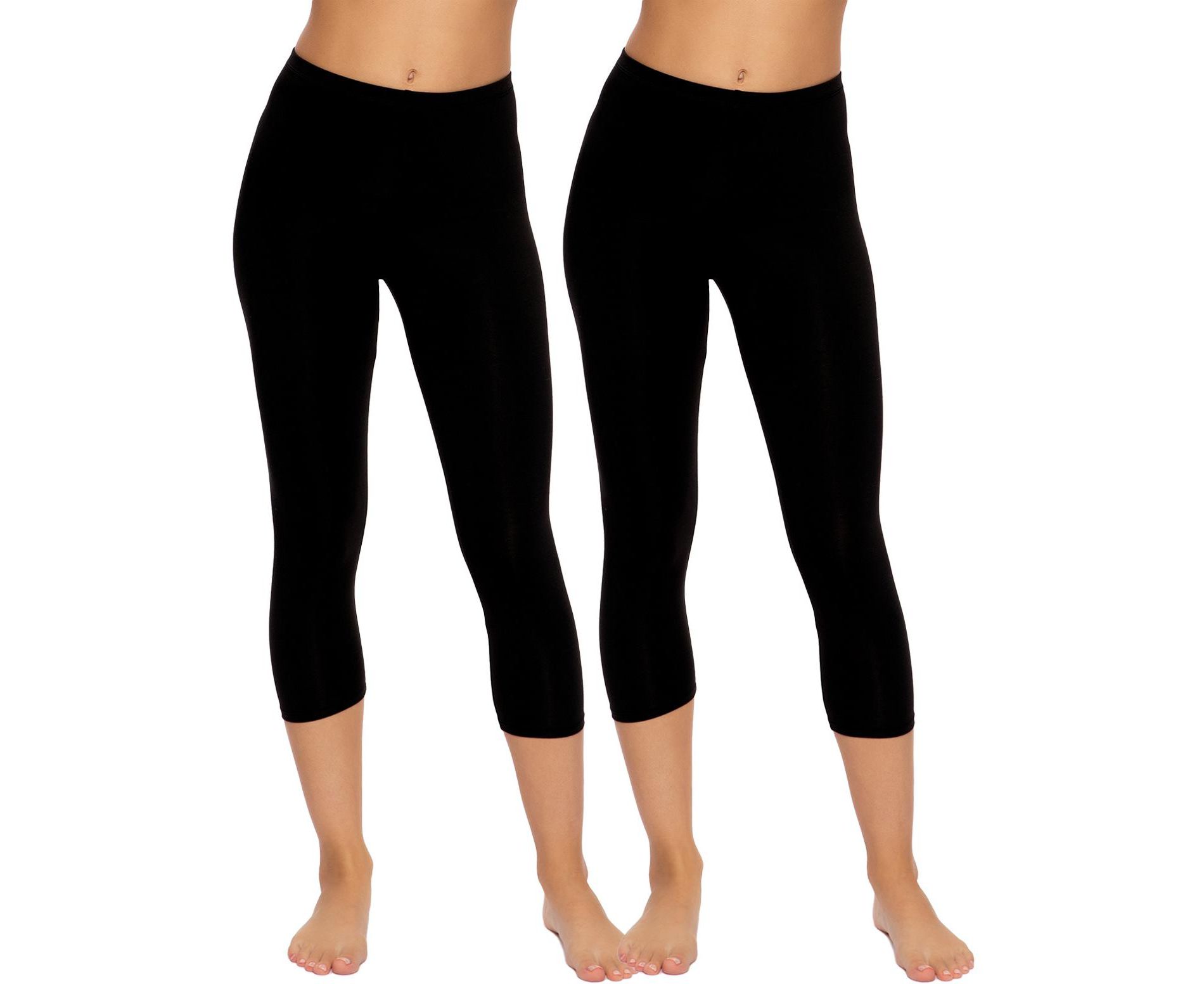 Women's Velvety Soft Capri Legging 2-Pack - Ultra Soft, Squat Proof, Comfortable, Peached Fabric - Felina