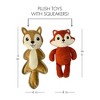 BEARPAW 2-Pack Pet Toys, Squirrel and Fox Dog Toys with Squeaker - 3 of 4