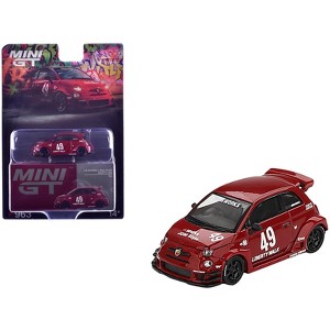 ABARTH 595 #49 "LB-Works x Abas Works" Red Limited Edition 1/64 Diecast Model Car by Mini GT - 1 of 4