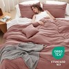 Bedsure Comforter Multi Piece Set Pinch Pleat Bedding OEKO-TEX Certified All Season Soft Cozy Bed Set for Bedroom Home Decor Christmas Gift - 3 of 4