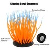 Unique Bargains Soft Silicone Glowing Aquarium Simulation Coral 4.33" Orange - 3 of 4