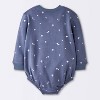 Baby Boys' Mushroom Sweatshirt Romper - Cloud Island™ Navy Blue - 2 of 4