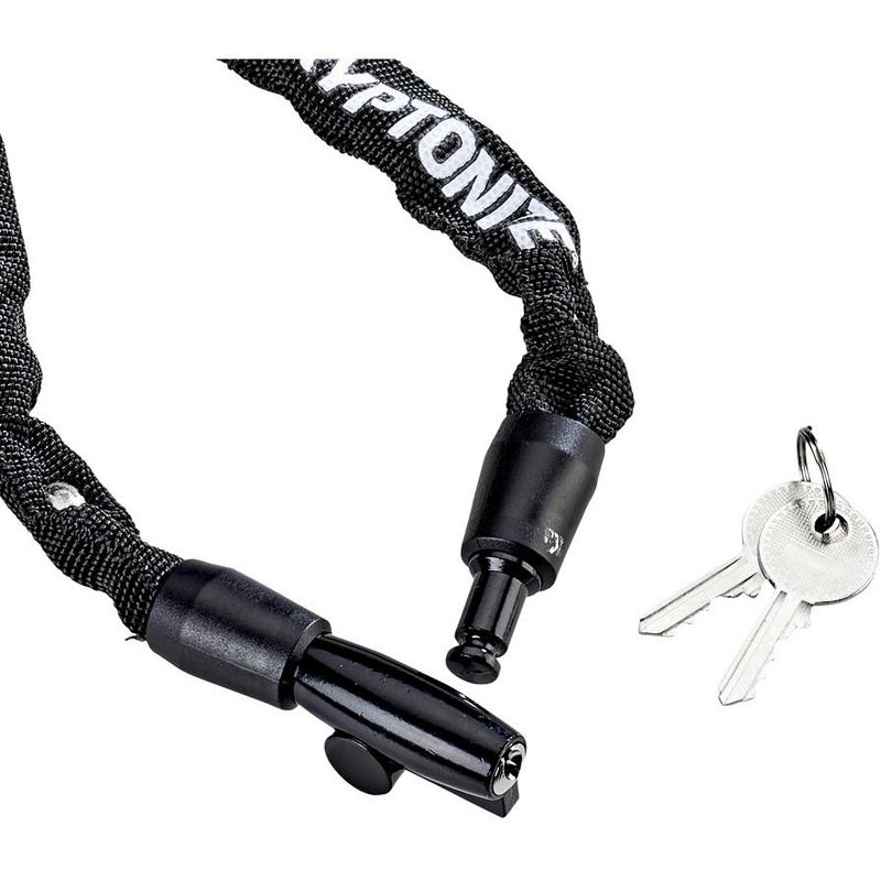 Kryptonite Keeper 411 Chain Lock w/ Keys 4mm x 110cm Black Protective Cover, 3 of 4