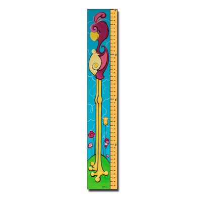 Trademark Fine Art -6 Foot Growth Chart 'Flamingrow' Sylvia Masek