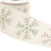 Jeweled Snowflake Wired Ribbon 4" x 5 Yds. - 3 of 3