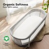 KeaBabies Organic Bassinet Sheet for Baby Girls, Boys, 2-Pack Soothe Bassinet Fitted Sheets, Bedside Bassinet Mattress Sheet - 2 of 4