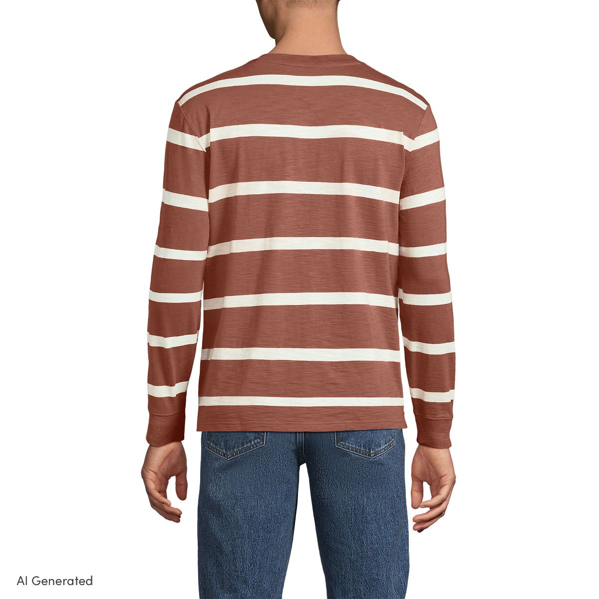 Lands' End Men's Long Sleeve Slub Henley - thumbnail 5