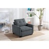 NicBex Soft Accent Chair,Upholstered Living Room Chairs with Tufted Backrest and Pull-Out Footstool,Modern Armchair,Accent Chairs for Living Room - 2 of 4