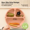 3-Pack Prep Suction Plates for Baby, 100% Silicone Toddler Plates, BPA-Free Divided Baby Plates with Suction - 4 of 4