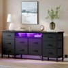 63 Inch Long Dresser with 10 Fabric Drawers and Entertainment Center TV Stand for 65-75 Inch TVs - 2 of 4