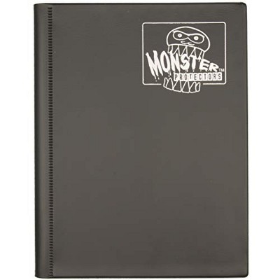 Monster Binder - 4 Pocket Trading Card Album - Matte Black - Holds 160 Yugioh, Magic, and Pokemon Cards