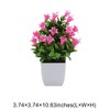 Unique Bargains Artificial Plants Lily Flower Bonsai Arrangement Plastic 3.74"x3.74"x10.63" 1 Pc - 3 of 4