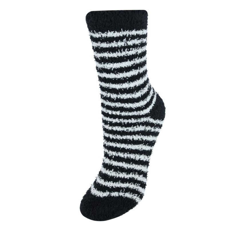CTM Women's Fuzzy and Cozy Pattern Socks (Pack of 3), 4 of 5