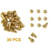 Unique Bargains M4 x 5mm + 6mm Male-Female Thread Brass Hexagonal Spacer Gold 30Pcs - 3 of 4
