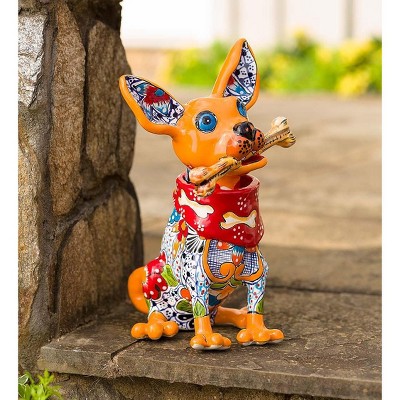 Talavera Pottery Chihuahua with Bone