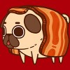 Junior's Design By Humans Puglie Bacon Strip By Puglie T-Shirt - 2 of 3