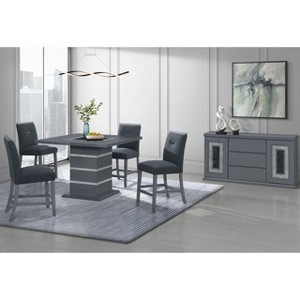 PAGED Bar Stools Set of 2, Modern Upholstered Counter Height Bar Chair with Back and Nailhead Trim for Bar, Kitchen, Dining Room - 1 of 4