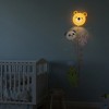Modern Home 3D Bear Night Light & Growth Chart Wall Decal: Battery Operated LED Lamp & Animal Height Ruler for Nursery Decor - 2 of 4