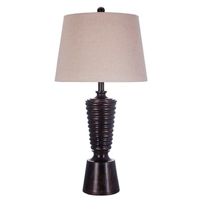 Deco Resin Table Lamp - 30.5"H - Antique Bronze