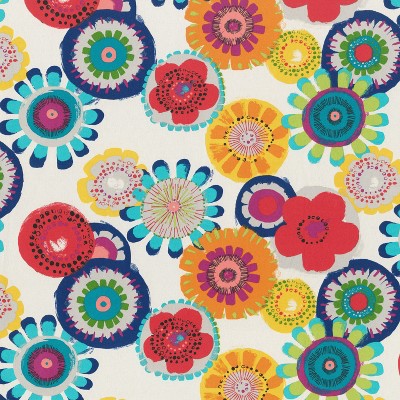 Multicolored Floral 21.25" x 10.25" Rectangular Outdoor Throw Pillow Set