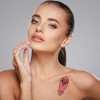 Unique Bargains Luminous Mixed Styles Fake Tattoos Fluorescent Pink 10 Pcs - 2 of 4