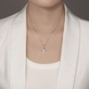 Clotth Sterling Silver Cross Necklace for Women - 925 Silver Choker with Cubic Zirconia,Faith-Based Accessory for Wedding,Birthday - 2 of 4