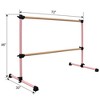 SEVOBAL Home Gyms 6FT Pink Solid Wood Ballet Barre With Adjustable Range Of 6.7-46 Inches For Dance Practice, Pink, 72"*30"*46" - 4 of 4
