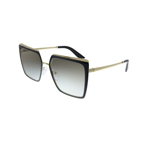 Prada Pr 58ws Aav0a7 Womens Square Sunglasses Black Pale Gold 57mm : Target
