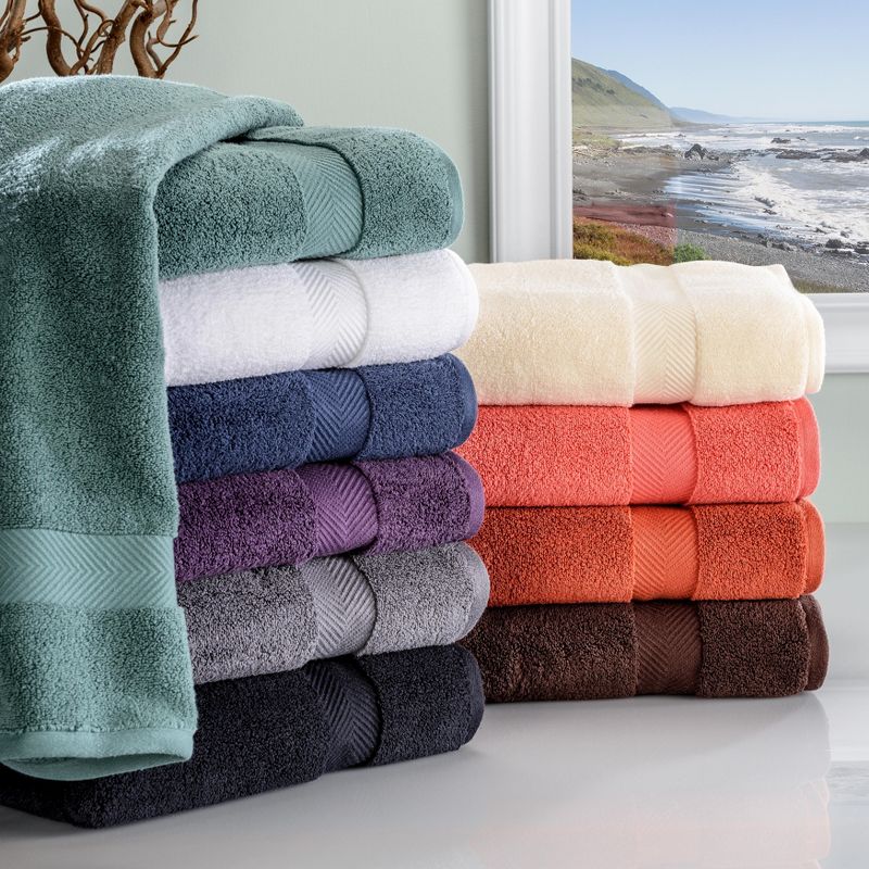 Contemporary Quick-Drying Zero-Twist Cotton 2-Piece Bath Sheet Set byBlue Nile Mills, 4 of 5