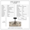 Urban Ambiance Luxury Bohemian Ceiling Fan 17.875''H x 25.25''W,  Midnight Black Finish,  Devonport Collection, UHP9380 - 3 of 4